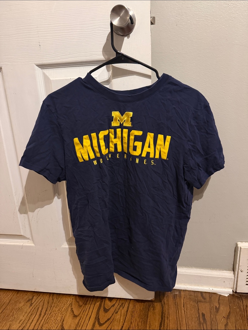 Champion Navy and Yellow Michigan Wolverines Tee
